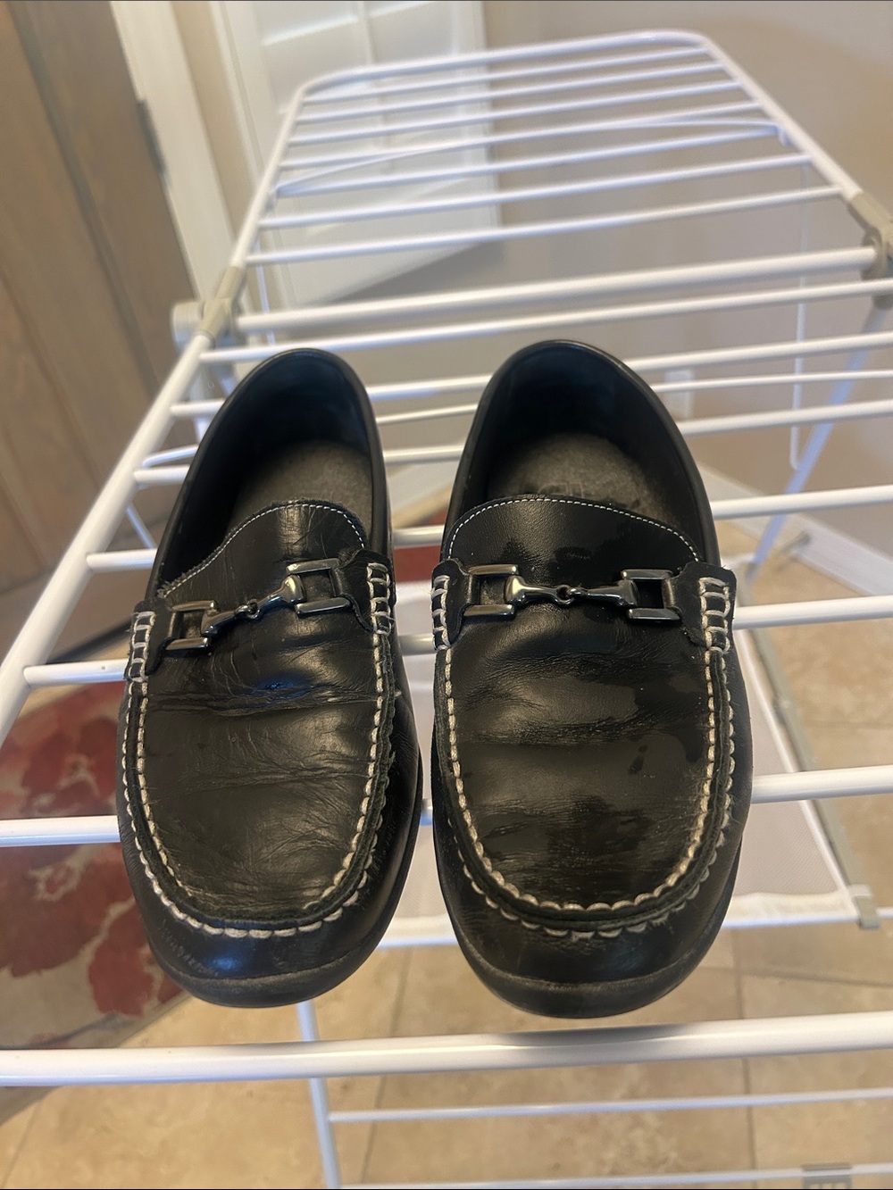 Footjoy Men's Black Leather Slip-On Driving Loafers